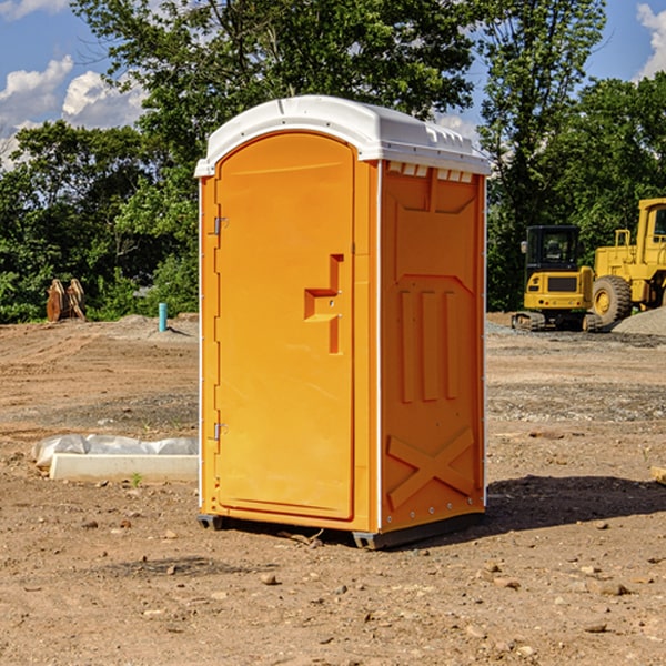 how often are the portable restrooms cleaned and serviced during a rental period in Schuylkill County